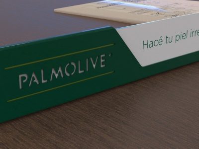 Cenefa metálica para Palmolive