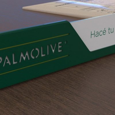 Cenefa metálica para Palmolive